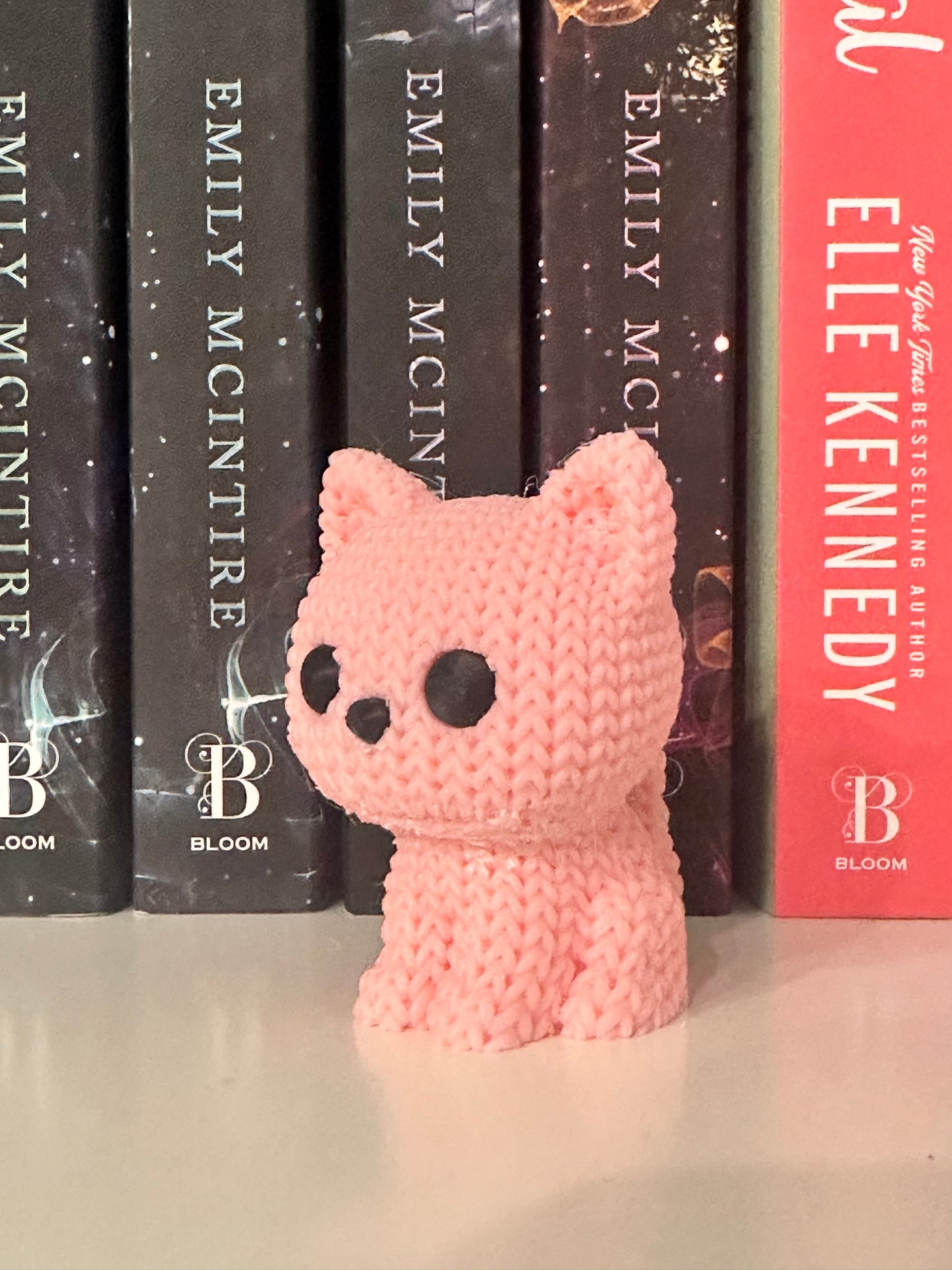 Bookshelf Buddies, 3D Printed Knit-Texture Animal Figurines