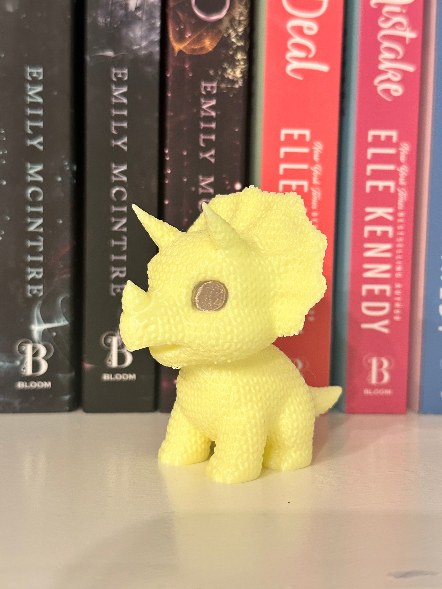Bookshelf Buddies, 3D Printed Knit-Texture Animal Figurines
