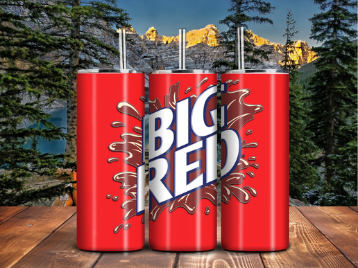 Big Red-Inspired Tumbler – 20oz Stainless Steel, Classic Soda Can Sublimation Drinkware