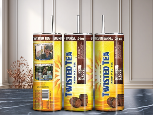 Bourbon Barrel Twisted Tea-Inspired 24oz Tumbler – Hard Iced Tea Vibes with a Bold Twist