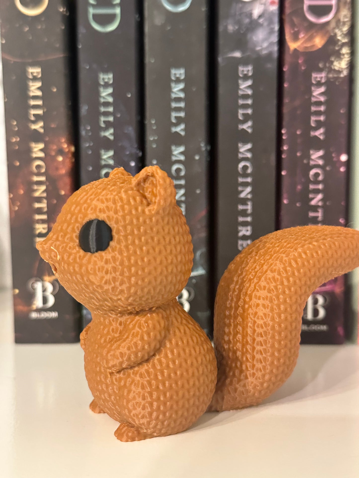 Bookshelf Buddies, 3D Printed Knit-Texture Animal Figurines