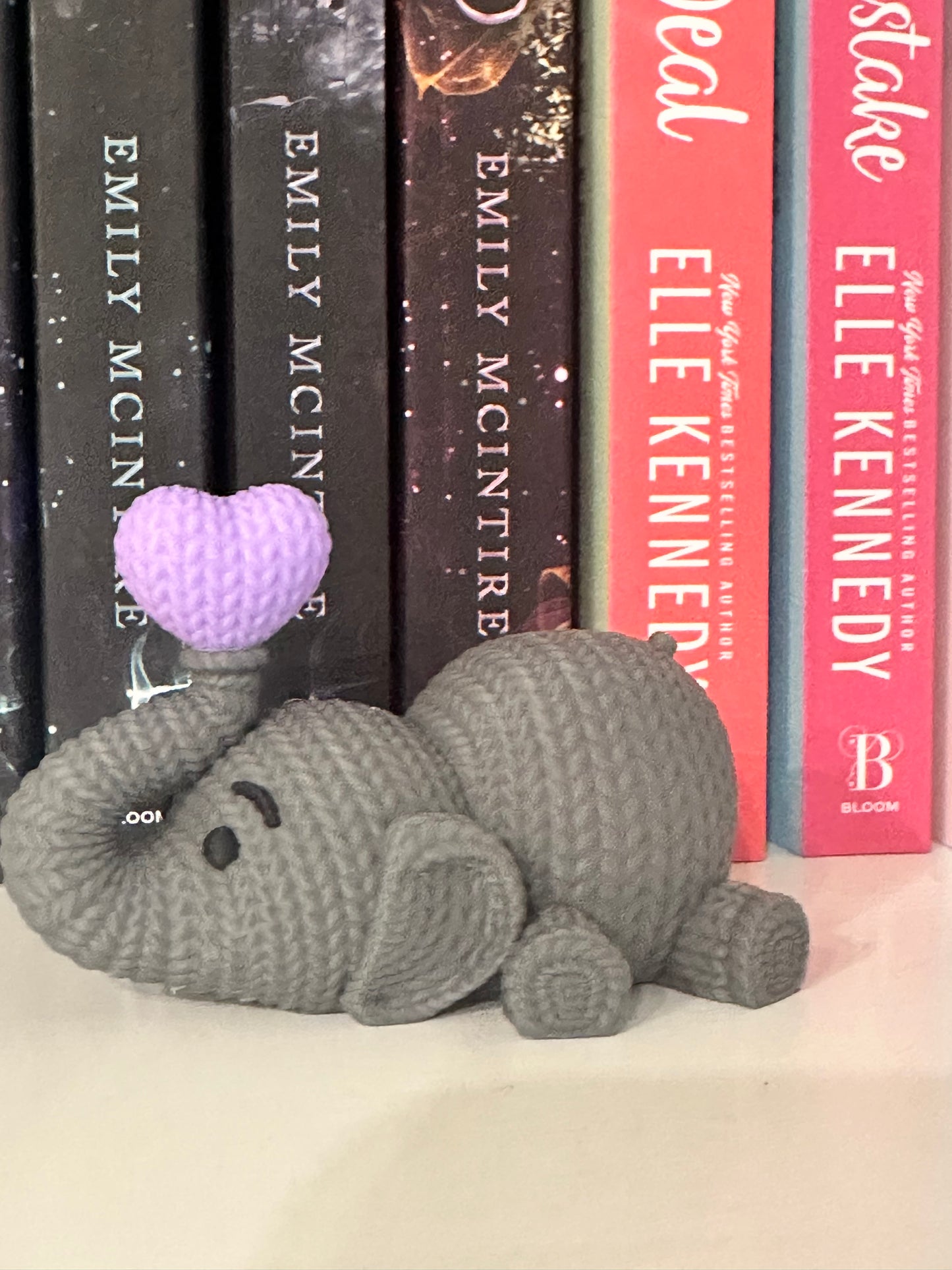 Bookshelf Buddies, 3D Printed Knit-Texture Animal Figurines