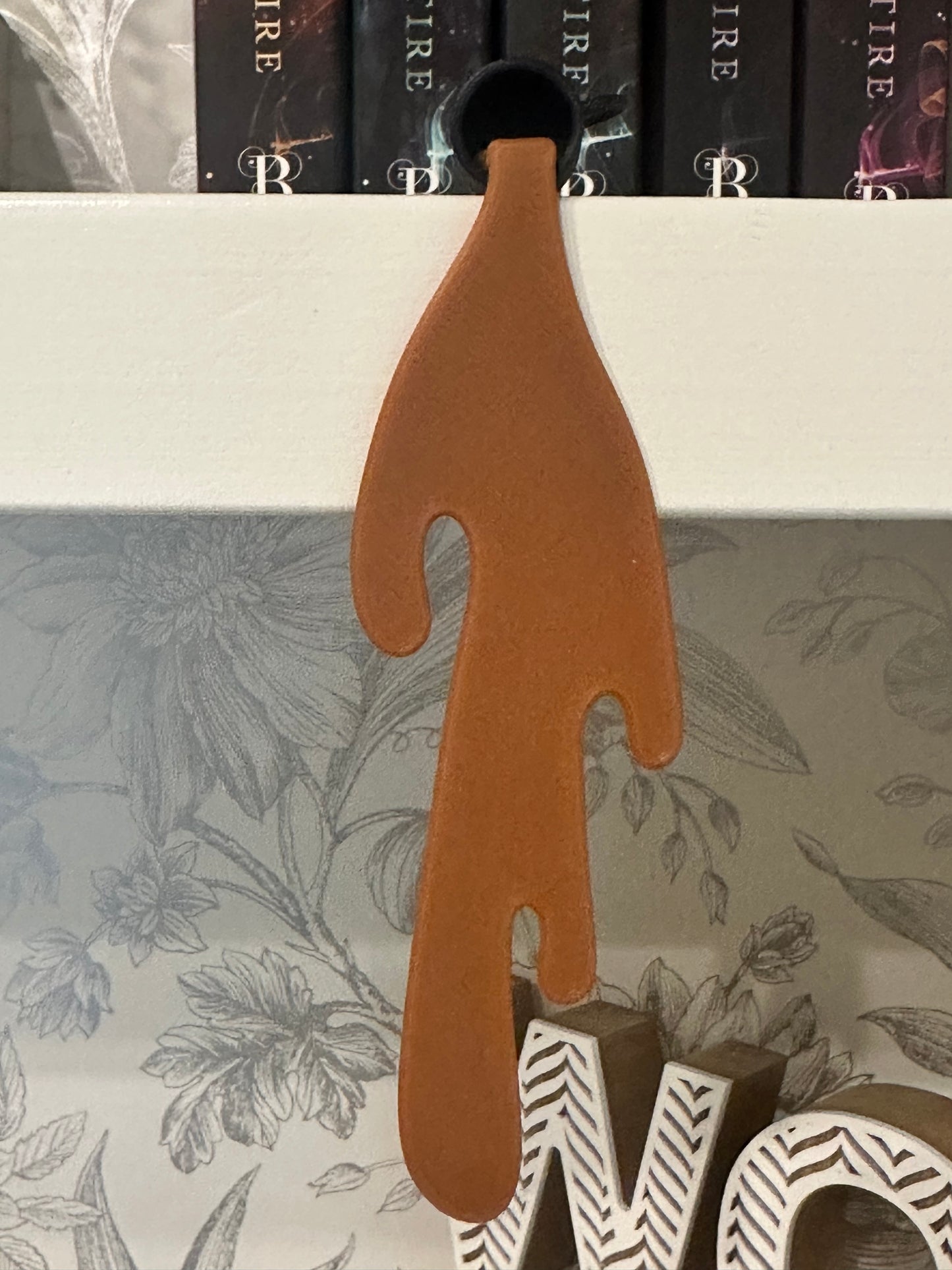 Set of 3 Spilled Coffee 3D Printed Bookmarks – Unique PLA Book Accessories, 5 Inch