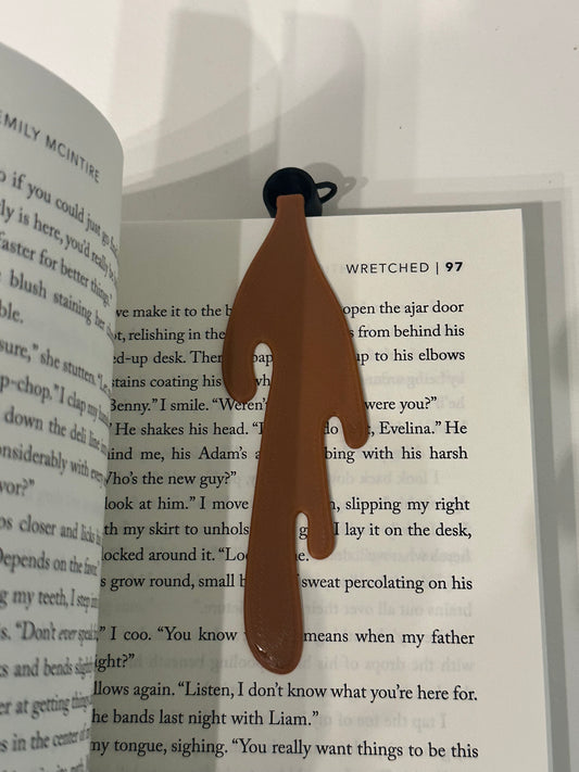 Set of 3 Spilled Coffee 3D Printed Bookmarks – Unique PLA Book Accessories, 5 Inch