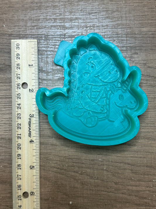 Dinosaur on Unicorn Float Freshie Mold  Cute Summer Car Freshie Mold