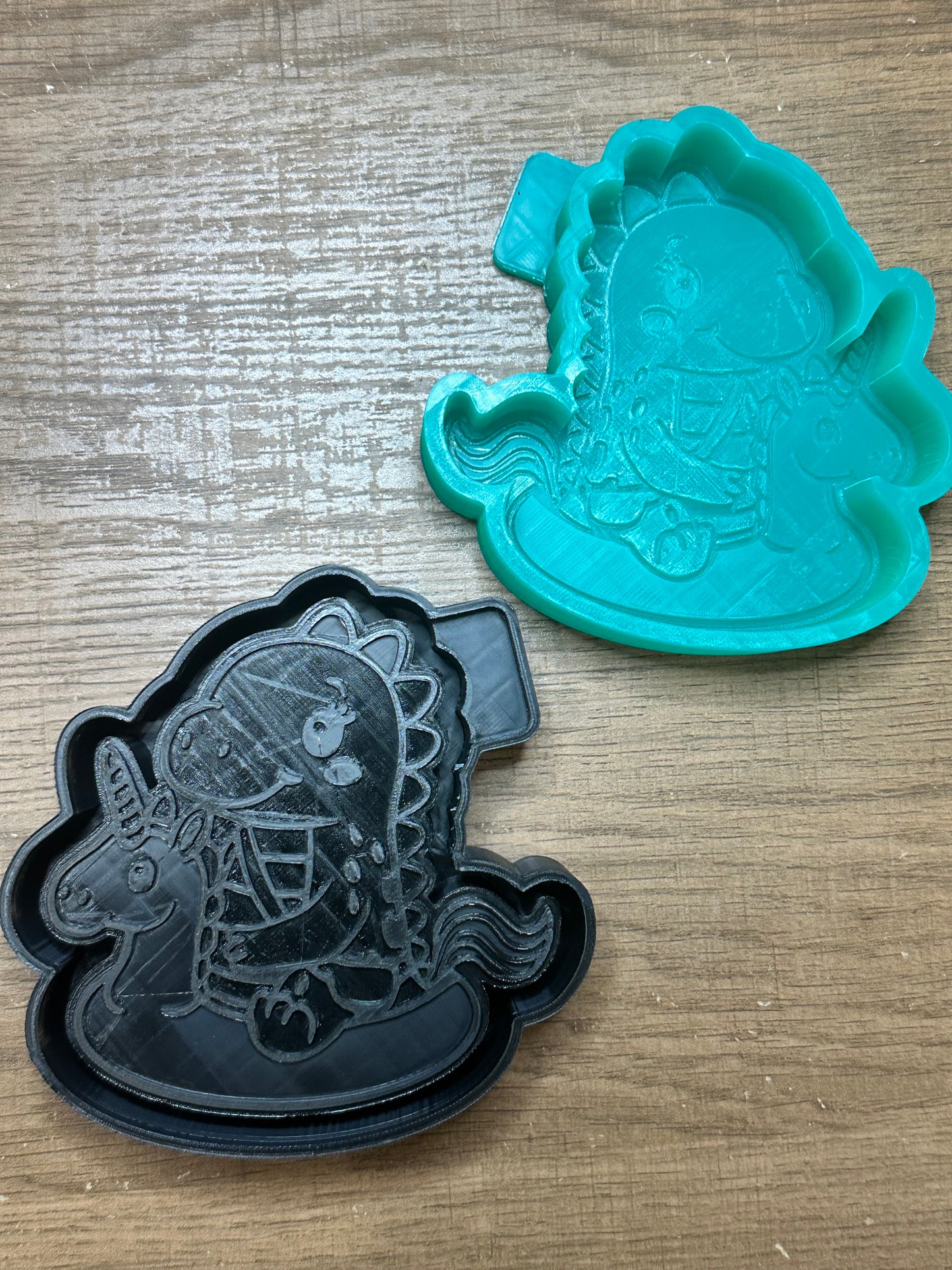 Dinosaur on Unicorn Float Freshie Mold  Cute Summer Car Freshie Mold