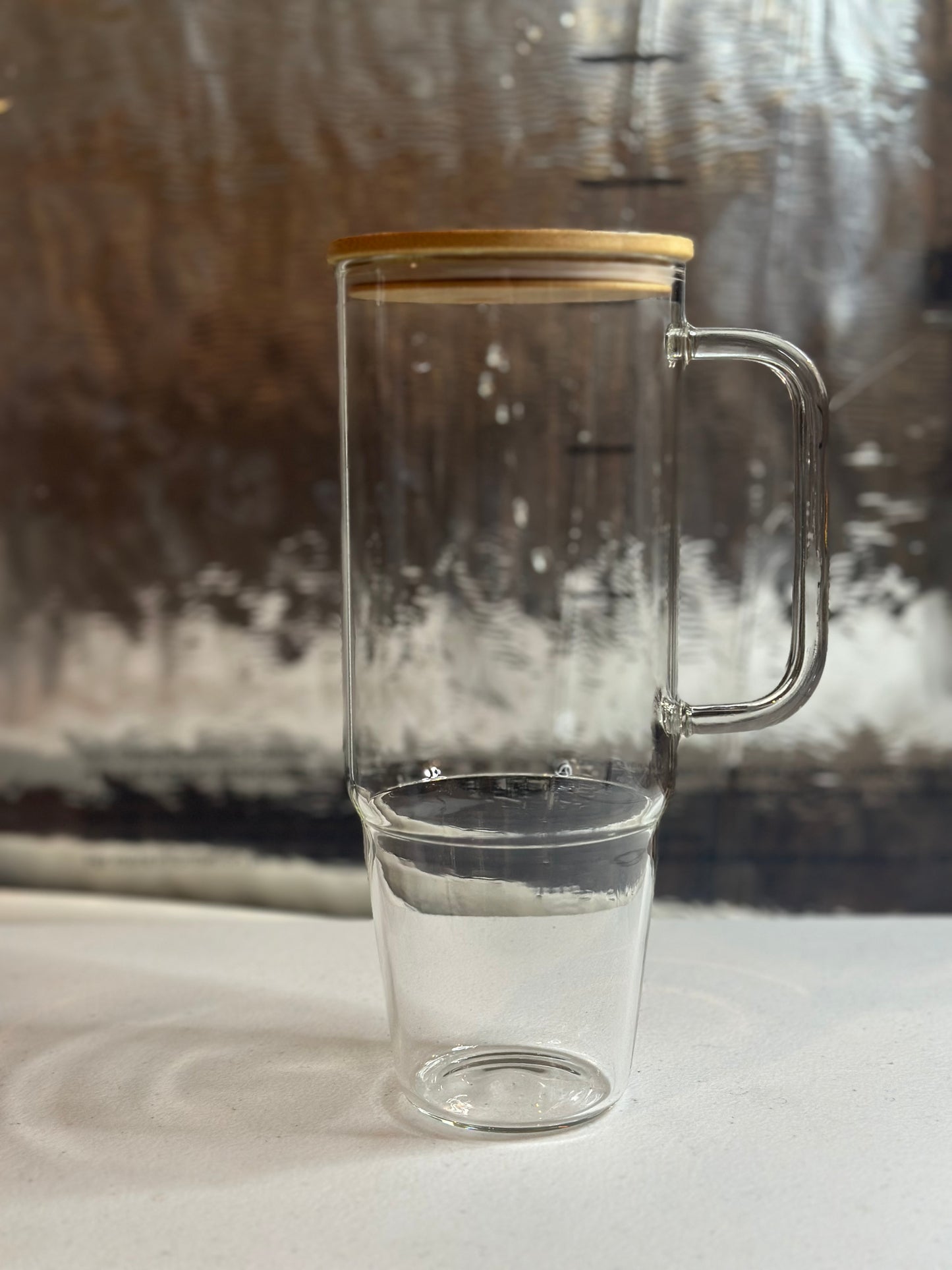 Sorry I’m Late The Vibes Were Off – 16oz UV DTF Libby Glass with Bamboo Lid, Plastic Straw & Smiley Sun Charm