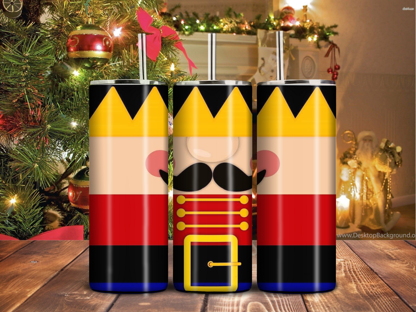 Nutcracker Soldier Christmas Tumbler – 20oz Sublimated Stainless Steel Cup