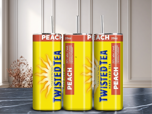 Peach Twisted Tea-Inspired 20oz Tumbler – Hard Iced Tea Vibes All Day