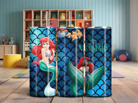 Mermaid Vibes 20oz Tumbler – Ocean-Inspired Cup for Fairytale Fans