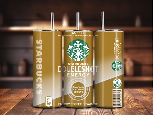 Coffee Energy Can-Inspired Tumbler – 20oz Stainless Steel, Doubleshot Parody Drinkware