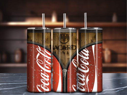 Zipped Cola & Rum-Inspired Tumbler – 20oz Stainless Steel, Hidden Spirit Parody Cup