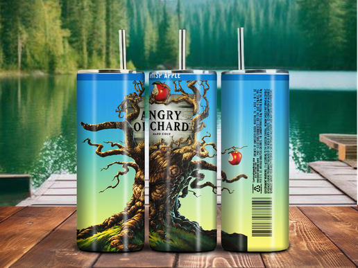 Angry Orchard-Inspired Tumbler – 20oz Stainless Steel, Hard Cider Style Sublimation Cup