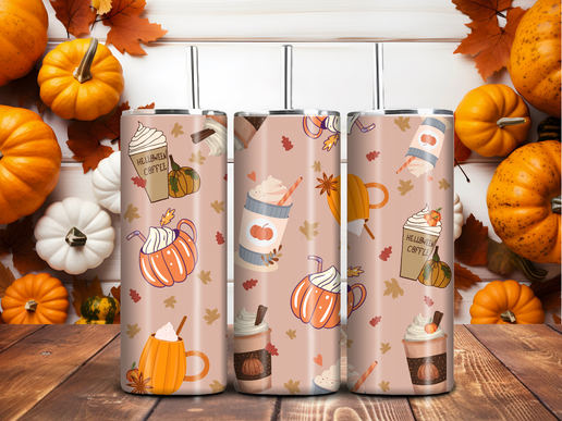 Pumpkin Spice Coffee Lover Tumbler – 20oz Fall Vibes Stainless Steel Drinkware